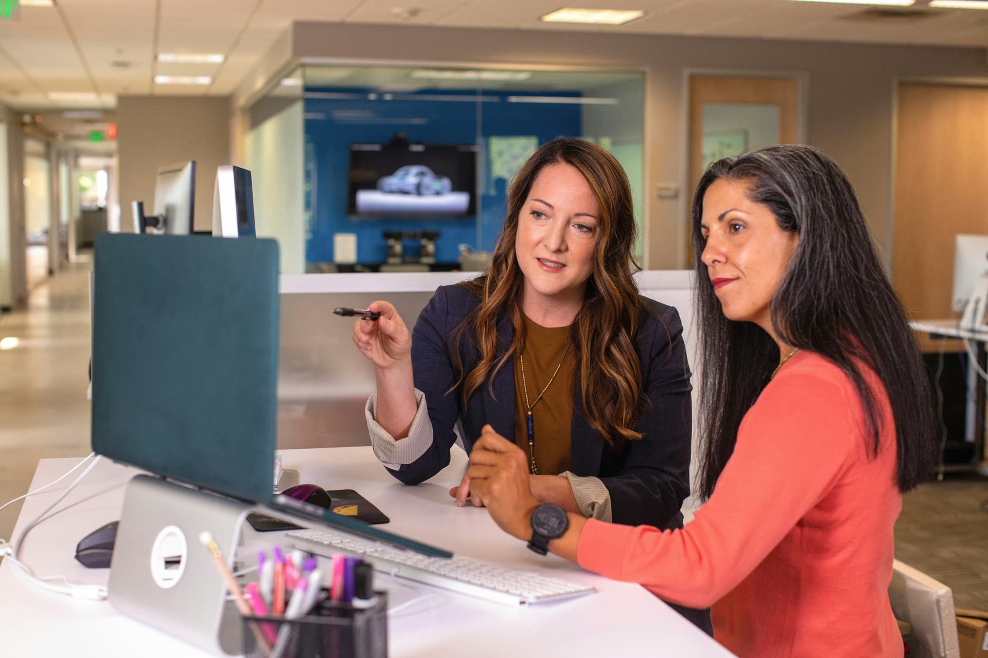 Colleagues learning AI together